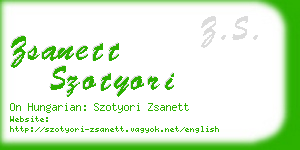 zsanett szotyori business card